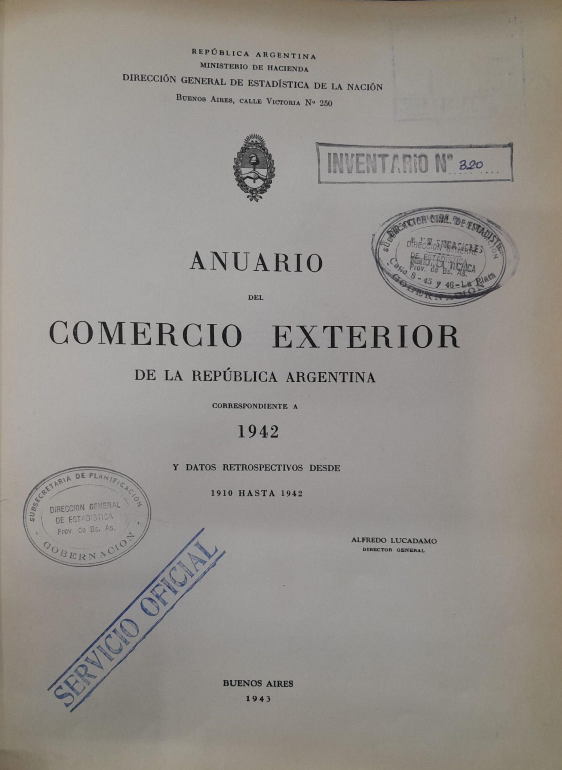 Anuario Nacional 1942 Comercio Exterior