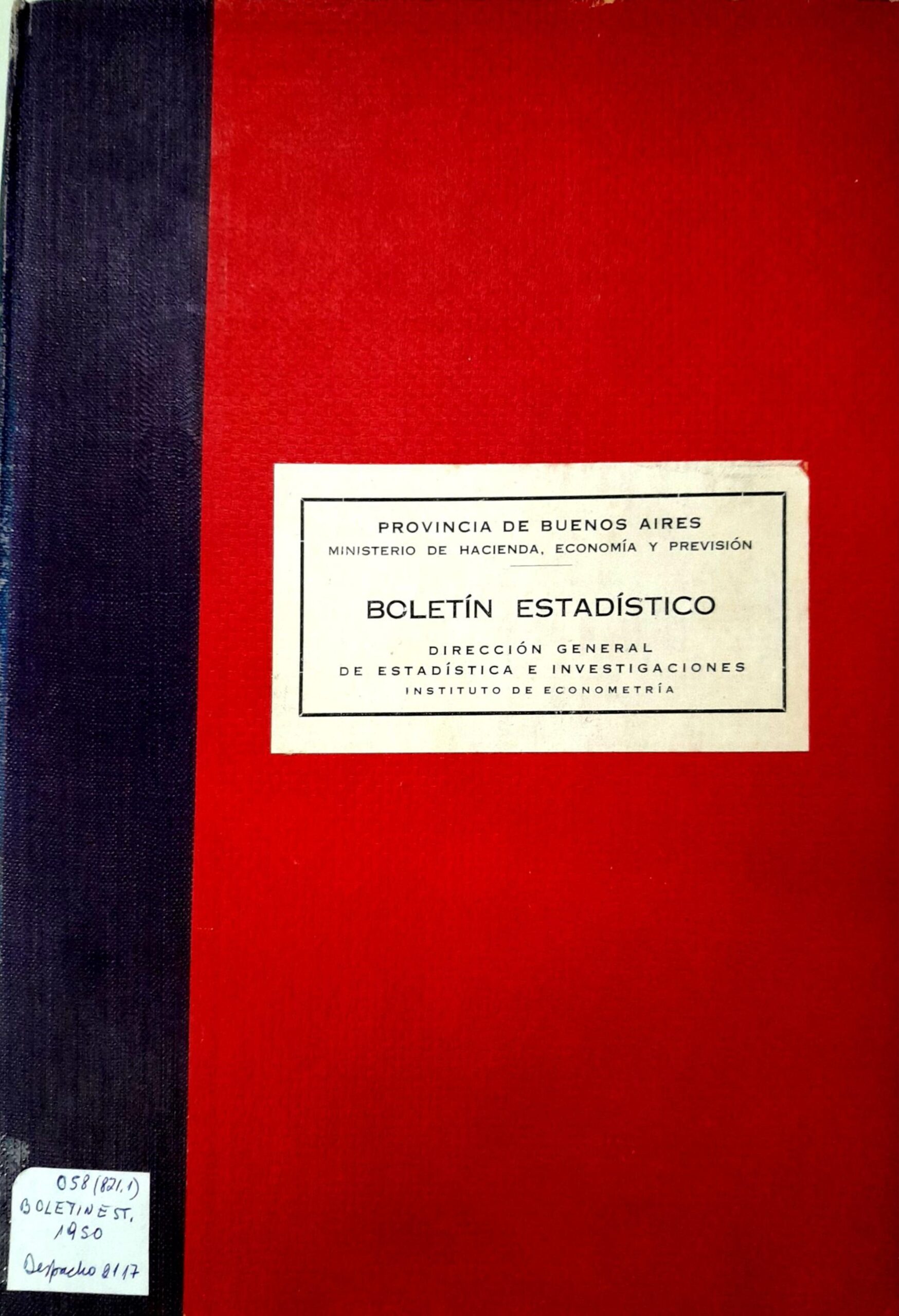 Boletín Estadístico Provincial. 1950. Demografía