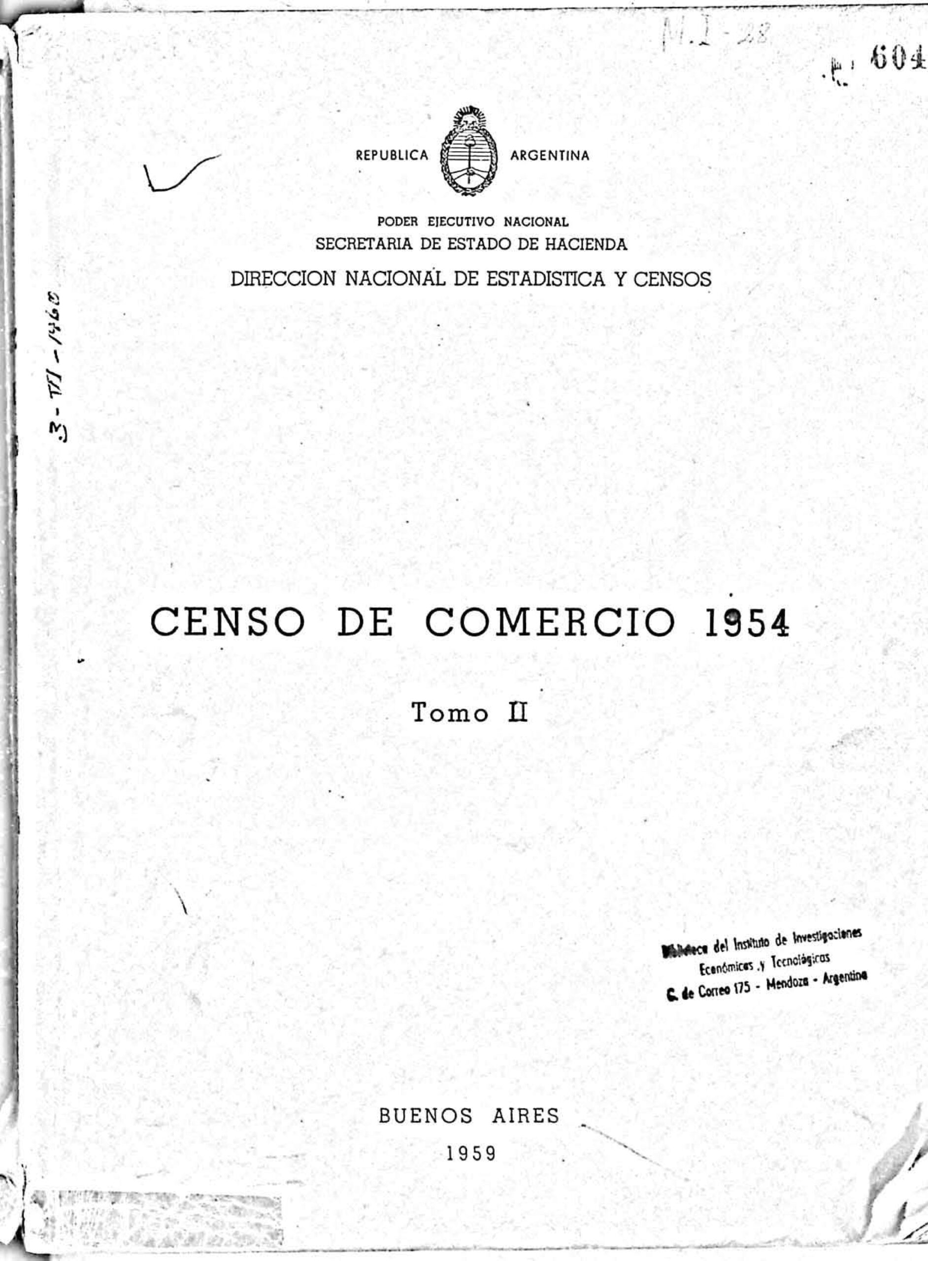 Censo Provincial 1954 Industrial I
