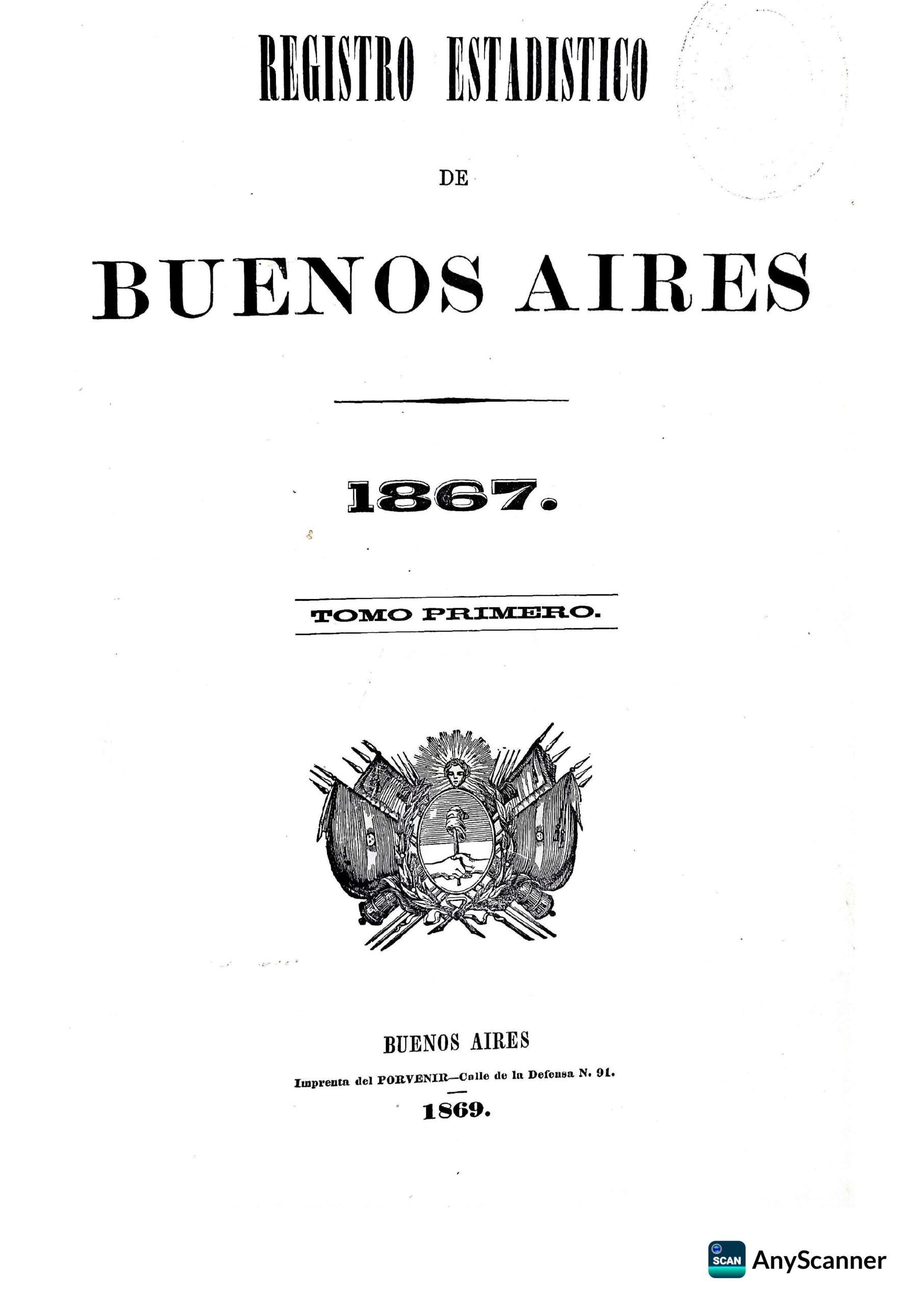 Registro Estadístico Provincial 1867